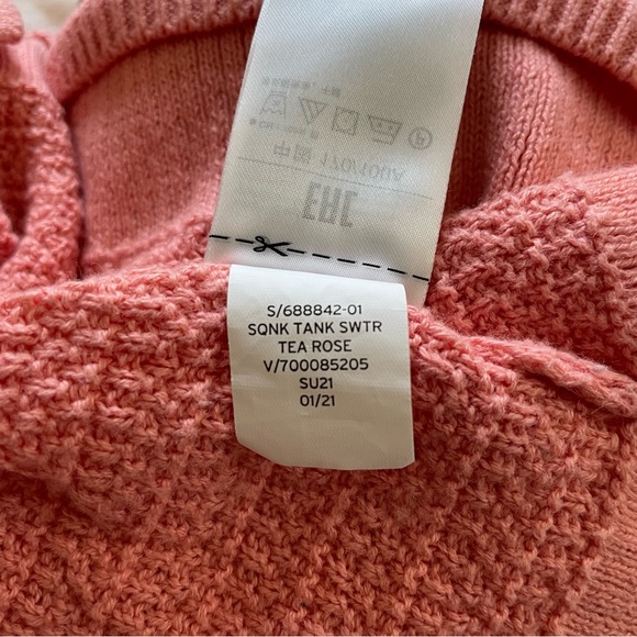 Gap Square Neck Sweater Tank Tea Rose size Large - Picture 5 of 5
